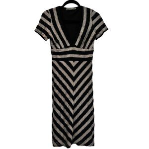 Bisou Bisou black and silver dress size small